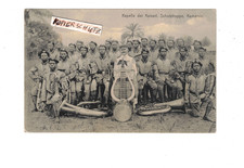 10R Kamerun Schutztruppe Militärkapelle 1913 Seepost "Deutsches Schutzgebiet" !!