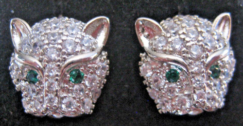 Leopard kopf ohrstecker - kopf,