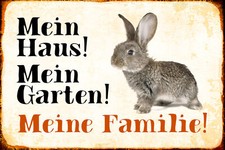Holzschild 18x12 Tiere Hase