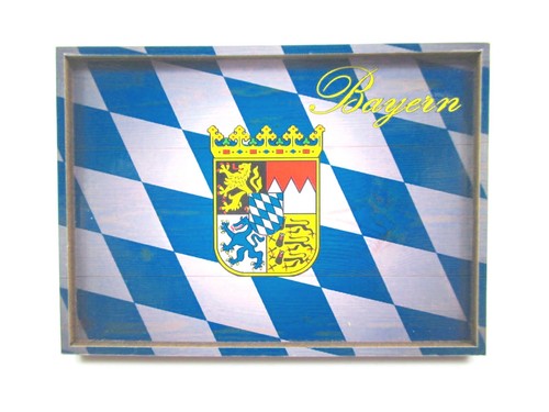 Bayern flagge magnet holz - flagge,