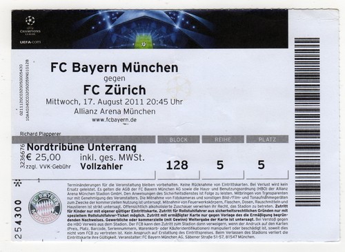 Ticket bayern münchen fc - -,