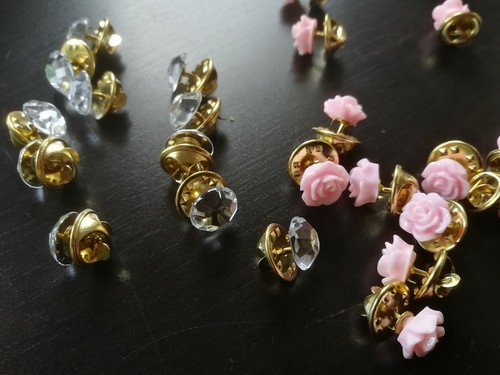 Rosen und diamanten knopf - rosen,