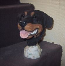 2 Costagna Rottweiler Figuren Handbemalt groß 19x12  18x17 cm