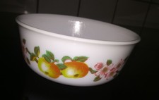 Schale Glas arcopal France Dekor Apfel Apfelblüte 12 x 5,3 cm