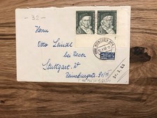 Briefmarken Bund Michel-Nr. 204 mit doppelter Formnummer auf Brief als MeF