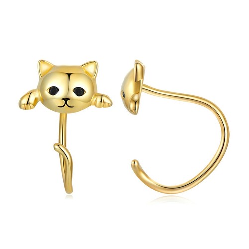 Katzen ohrstecker aus 925 - aus,