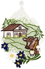 Fensterbild Landhaus Spitze