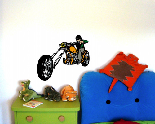 Buntes chopper wandtattoo - buntes,
