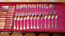 44teiliges Tafelbesteck Versilbert 90/100 Silberauflage  Antik, Vintage