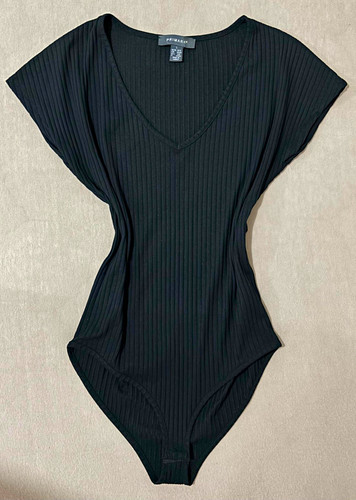 Damen body schwarz gerippt - damen,