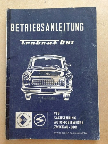 Trabant 601 betriebsanleitung - trabant,