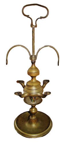 öllampe 39 cm messing - ca.,
