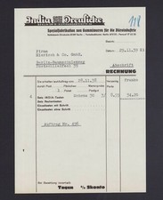 BERLIN, Rechnung 1939, India Gummi-Tasten-Fabrik Dreusicke 