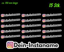 15x Dein Insta Name Sozial Network URL Instagram Insta Aufkleber Auto Sticker