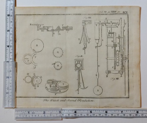 C1780 antike druck uhr - antike, &