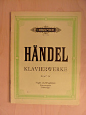 alte notenhefte Händel Klavierwerke Band 4 Fugen und  Fughetten