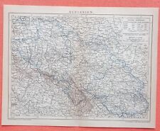 SCHLESIEN  Lignitz  Schweidnitz Goldberg Hirschberg  Breslau Landkarte von 1896