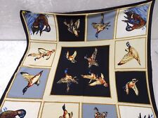 Constantino Roma Design Seidenschal Halstuch Enten - Vintage - 85,5 cm x 85,5 cm