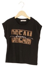 HAILYS Kinder T-Shirt Gr. 134/140 Schwarz Modisch Casual DREAM Schriftzug