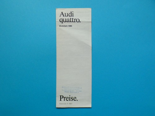 Prospekt preisliste audi - -,