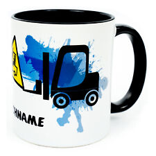 Staplerfahrer Tasse mit Namen Lagerist Geschenk Gabelstapler Gabelstaplerfahrer