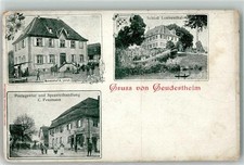 13518563 - Geudertheim Postamt Handlung Fessmann Schloss Louisenthal Bauernhof