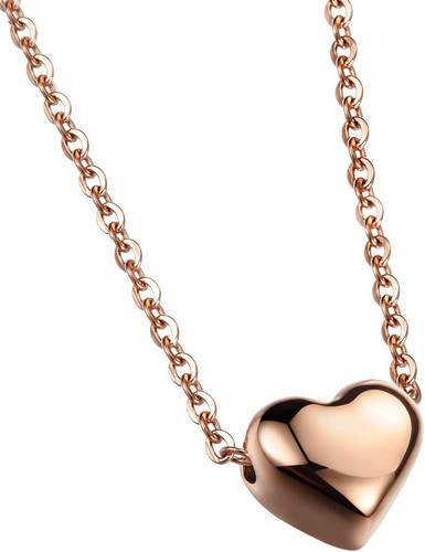 Damen halskette herz rosegold - halskette,