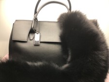 Damen Tasche •  Leder •  STRENESSE Made in Italien • schwarz • gebraucht.