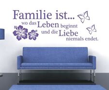 Wohnzimmer Wandtattoo Familie ist wo das Leben beginnt Liebe Spruch Wanddeko 1