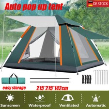 3-4 Personen Pop-Up Zelt Wurfzelt Camping Wasserdicht Trekkingzelt Familienzelt