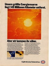 3w8802/ Alte Reklame von 1974 – ESSO – Es gibt viel zu tun. Packen wir´s an.