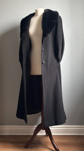Vintage langer wollmantel - vintage, 14