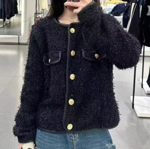 Zara wool knit tweed metallic - knit,