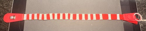 Damengürtel rot mit strass - rot,