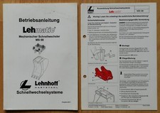Lehnhoff MS08 Schnellwechselsystem Schnellwechsler Betriebsanleitung Handbuch