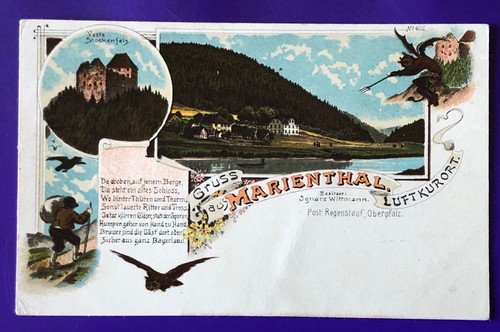 Farblitho gruss aus marienthal - farblitho,