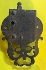 Altes Türschloß Truhenbeschlag mit Feder Sammlerstück 1800-1900 9x6,5x1,5cm Deko