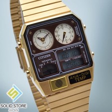 CITIZEN COLLECTION ANA-DIGI TEMP JG2103-72X Analog Digital Uhr Gold 32,5mm