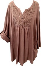 Mia Linea original NEU Damen Tunika / Bluse Gr.52/54 braun UVP 45,90 €