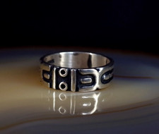 Ring Silber 925 Muster 18 mm