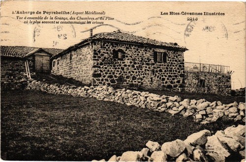 Cpa auberge peyrebilhe - l'auberge,