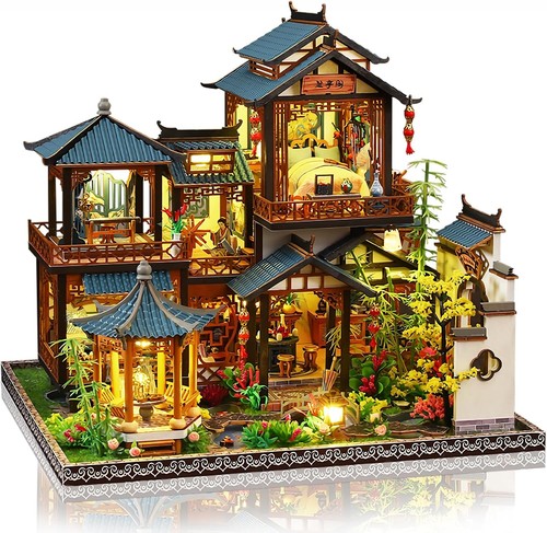 Miniatur puppenhaus holz - puppenhaus,