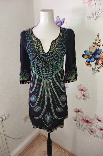 100 seide party kleid tunika - 100%,