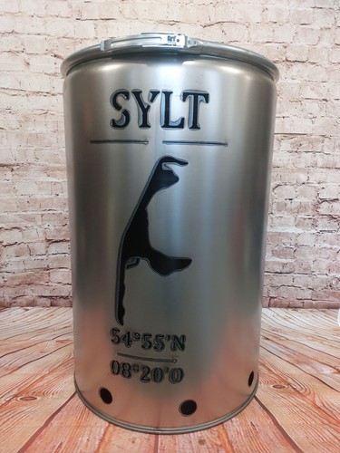 Feuertonne mit sylt motiv - mit,