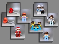 LEGO® DUPLO® Kind Mutter Vater Oma Opa Ärztin Taucher Weihnachtsmann Luftballon