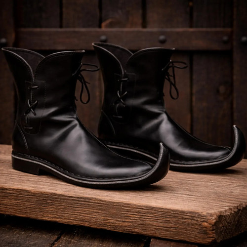 Mittelalter leder stiefel - mittelalter,