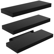 Wandregal schwarz 3er-Set