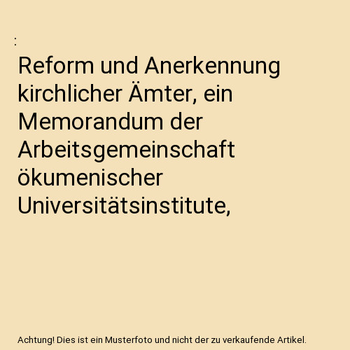 Reform und anerkennung - und,