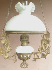 S34 -  Petroleumlampe Petroleum Hängelampe  Jugendstil  Weintrauben Decor