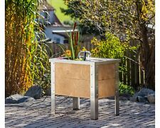 Heissner HT081 Hochteich Terrassenbrunnen Holz Natur Edelstahl